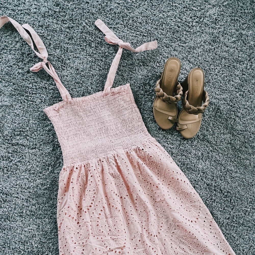 Pink Blush Boutique eyelet swing dress